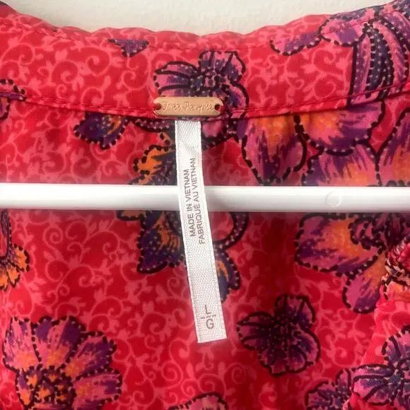 Free People I Got You Printed Top Sz L - Picture 4 of 9